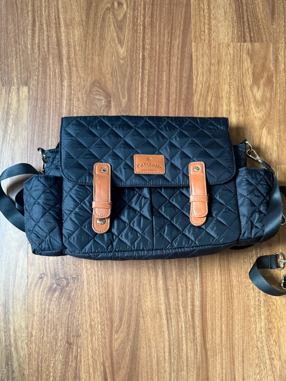 Quilted Diaper Bag Stroller Bag with Stroller Clips